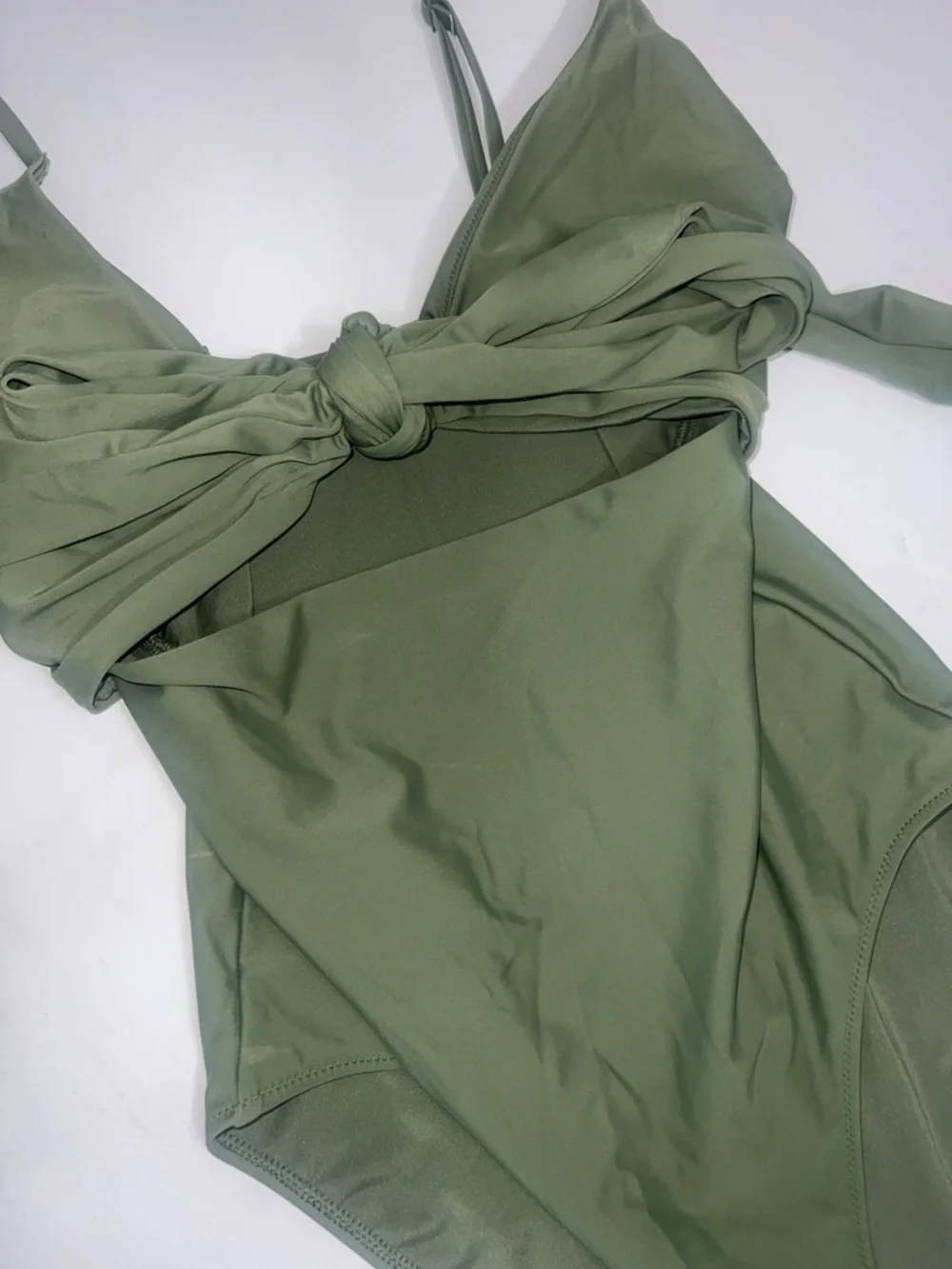 Women’s aerie Olive Green One-Piece Swimsuit Size M - Picture 6 of 11